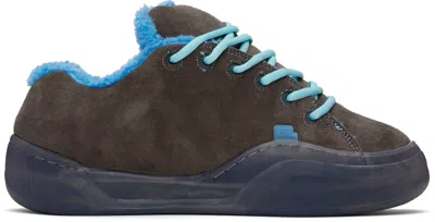 Erl Gray Vamp Skate Sneakers In Grey