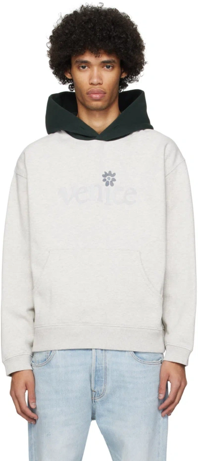 Erl Gray 'venice' Hoodie In Grey