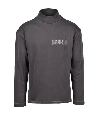 Erl Grey Cotton T-shirt In Multi
