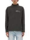 ERL ERL PRINT T-SHIRT WITH HIGH NECKLINE AND LONG SLEEVES