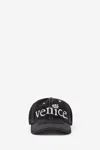 Erl Venice Embroidered Cap Woven In Black
