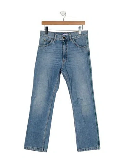 Pre-owned Erl High-rise Straight Leg Jeans In Blue