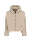 Erl Plaid Hooded Jacket In Beige
