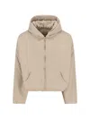 Erl Plaid Hooded Jacket In Beige