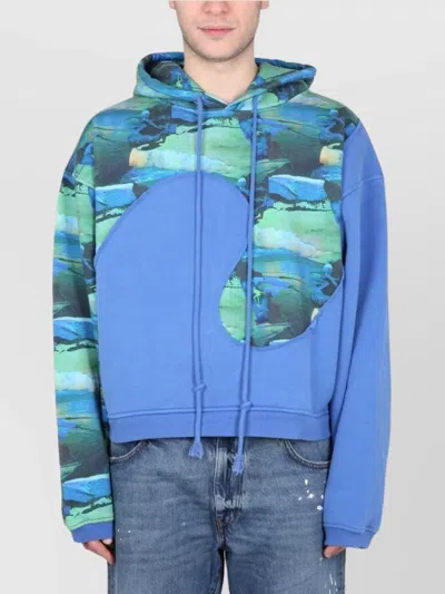 ERL HOODED SWEATSHIRT ABSTRACT PRINT