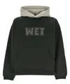 Erl Grey Hoodie With Printed Logo In Cotton Man In Black
