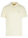 Erl White Polo With Classic Collar And Logo Lettering On The Front In Cotton Man In Beige