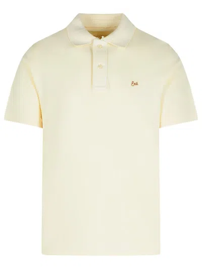 ERL ERL IVORY COTTON POLO SHIRT
