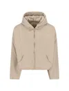 Erl Plaid Hooded Jacket In Beige