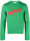 Erl Pullover Aus Kaschmirmischung Mit V-ausschnitt In Green