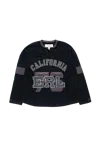 Erl Gender Inclusive Laced Hockey Jersey Sweatshirt In Black