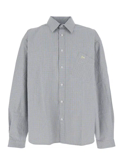 ERL MEN LIGHT BLUE CHECK SHIRT