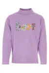 Erl Lilac Cotton Sweatshirt In Purple
