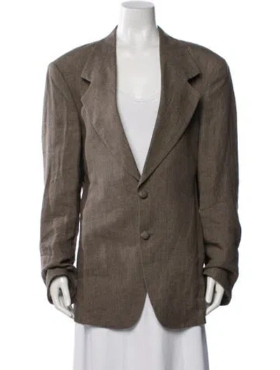 Pre-owned Erl Linen Blazer W/ Tags In Brown