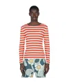 Erl Striped T-shirt In Multicolor