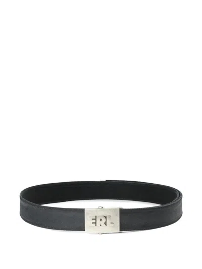 Erl Logo-lettering Belt In Black