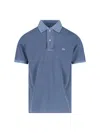 Erl Polo Con Colletto Classico E Logo Lettering Sul Fronte In Cotone Blu Uomo In Blue