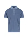 Erl Polo Con Colletto Classico E Logo Lettering Sul Fronte In Cotone Blu Uomo In Blue
