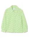 Erl Logo-print Corduroy Shirt In Green