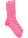 Erl Logo-print Socks In Pink