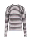 Erl Gender Inclusive Stripe Long Sleeve T-shirt In Cream