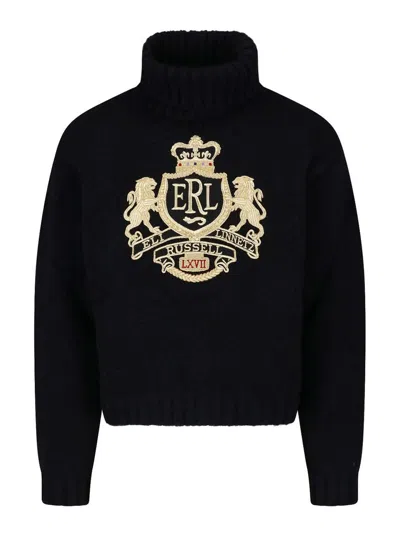 Erl Logo Sweater In Animal Print