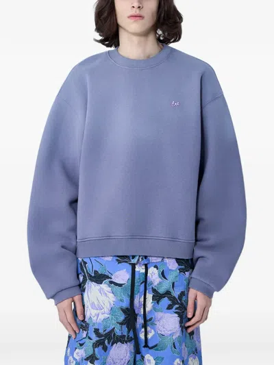 Erl Logo-embroidery Sweatshirt In Purple