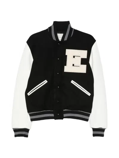 Erl Logo-patch Panelled Jacket In Black