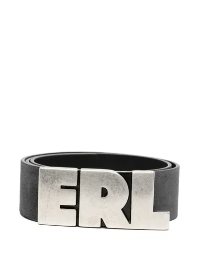 Erl Logo-plaque Belt In Black