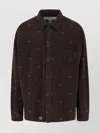 Erl Long Sleeve Collared Top With Chest Pocket In Black