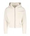 Erl Varsity Zip-up Hoodie Knit In White
