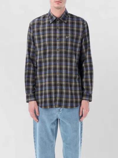 Erl Plaid Long-sleeve Button-up Shirt In Multi