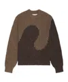 Erl Gender Inclusive Swirl Wool Blend Sweater In Brown