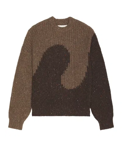 Erl Long Sleeve Sweater In Brown