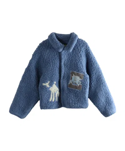 Erl Long-sleeved Casual Jacket In Blue