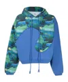 Erl Surfing Print Swirl Hoodie In Blue