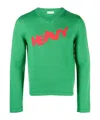 Erl Pullover Aus Kaschmirmischung Mit V-ausschnitt In Green