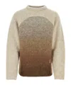 Erl Gradient Mohair Blend Knit With Relaxed Silhouette In Nude