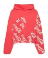 Erl Men Coca Cola Swirl Hoodie Knit In Red