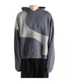 Erl Wave Hoodie Knit Sweatshirt In Blue
