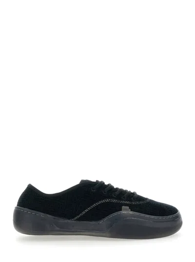 ERL LOW SKATE MULE BLACK LOW-TOP SNEAKER WITH SIDE LOGO IN COTTON MAN
