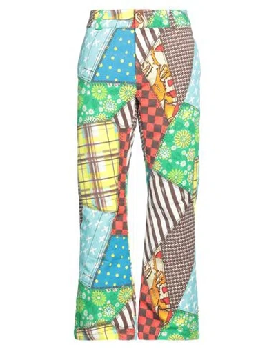 ERL ERL MAN PANTS AZURE SIZE M COTTON, TENCEL
