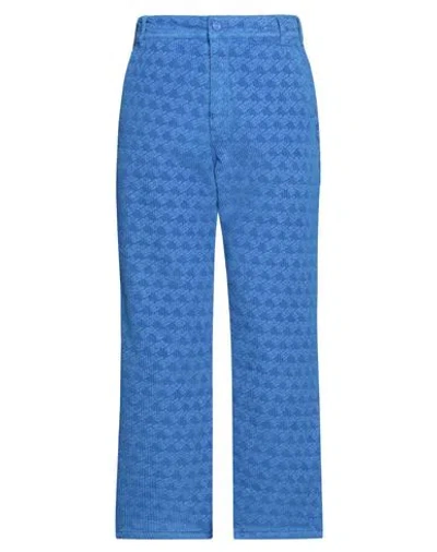 Erl Man Pants Bright Blue Size Xl Cotton