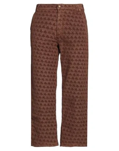 Erl Man Pants Brown Size L Cotton