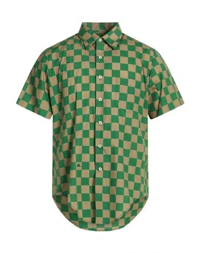 Erl Man Shirt Green Size M Cotton