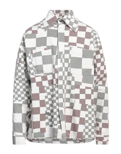 Erl Man Shirt Grey Size L Cotton