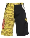 Erl Unisex Printed Cargo Shorts Woven In Black