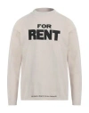 Erl Man Sweater Beige Size M Polyester In Beige