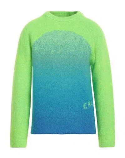Erl Man Sweater Light Green Size L Mohair Wool, Polyamide, Wool, Acrylic