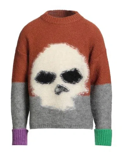 Erl Man Sweater Tan Size M Synthetic Fibers, Mohair Wool, Alpaca Wool, Wool, Elastane